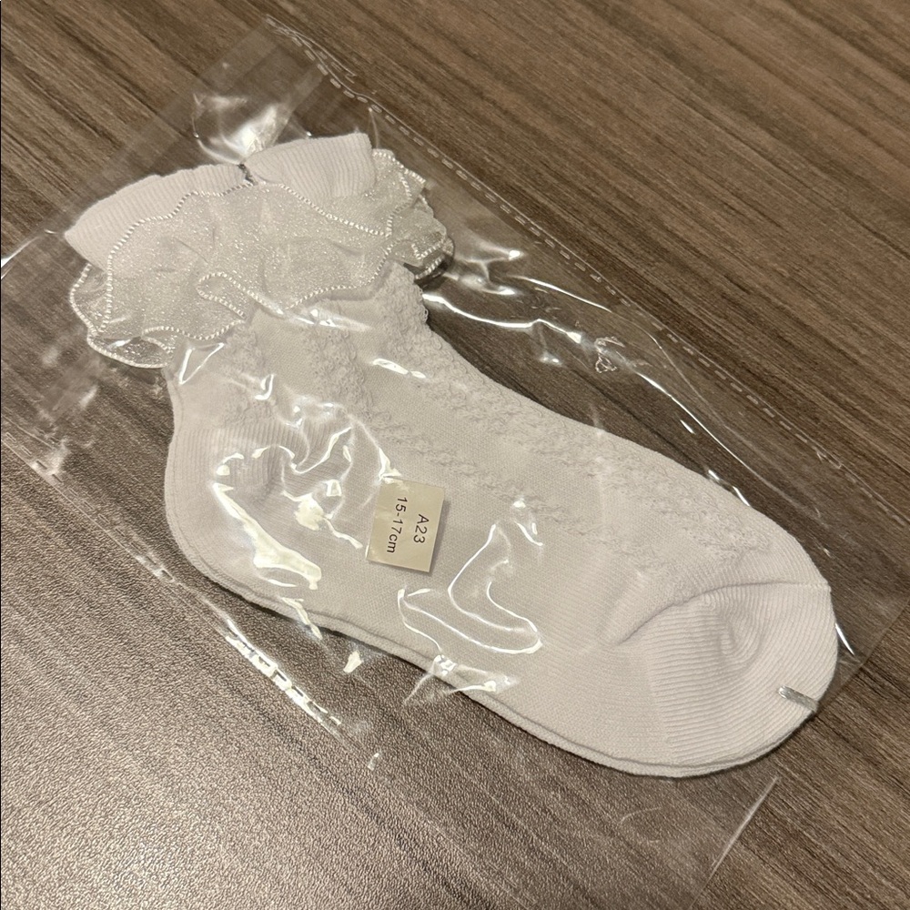 Adorable, Children’s White Ruffle Ankle Socks - Picture 7 of 7